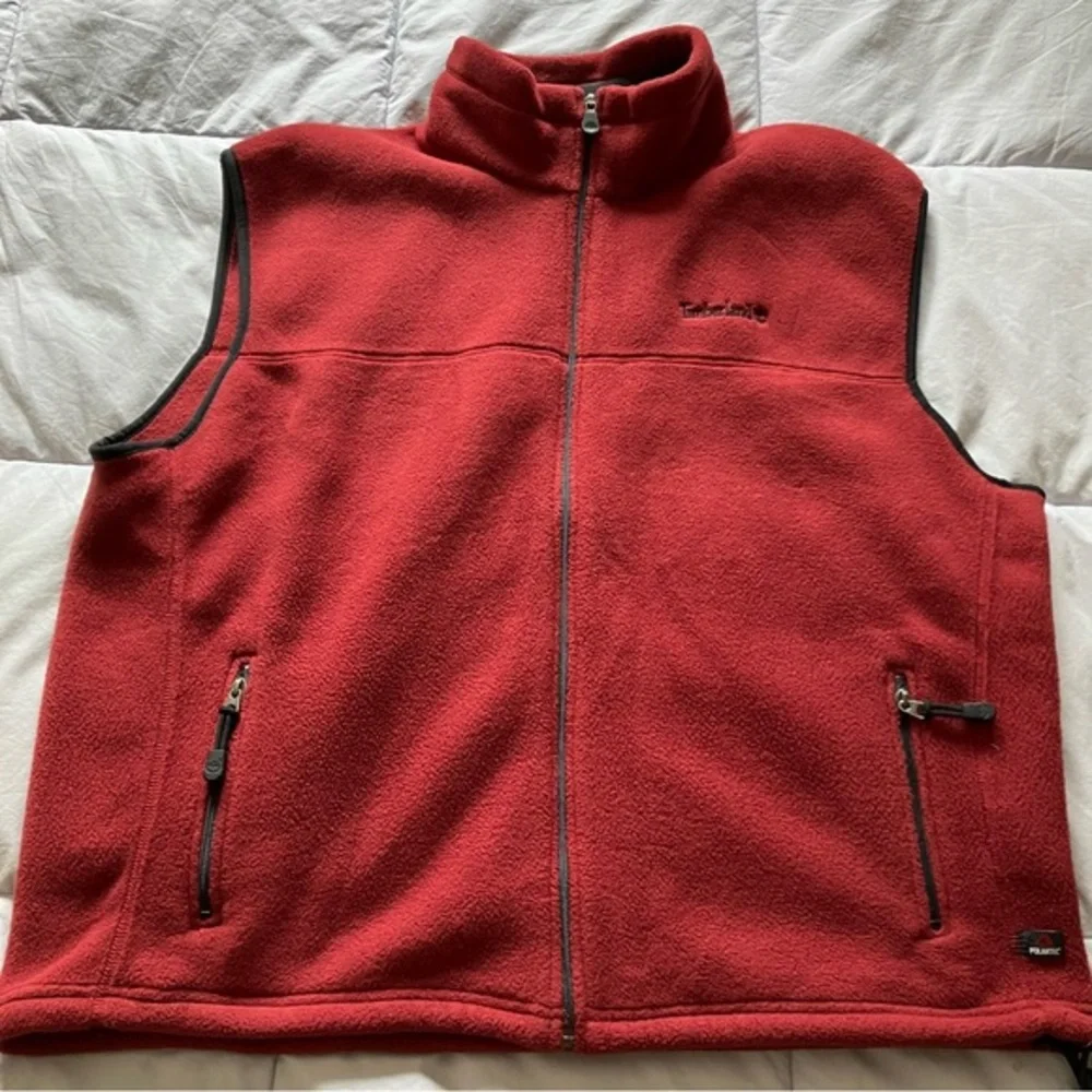 Timberland Men's Red Fleece Polartec Vest - XXL